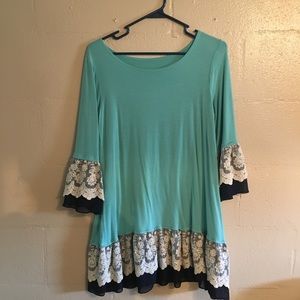 aqua dressy top